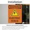Signmission Electric Fence With Symbol OSHA Warning Sign, Vinyl Decal, 5in W x 7in L, 2PK OS-2PACK-WS-D-57-V-13121 - alternate 5